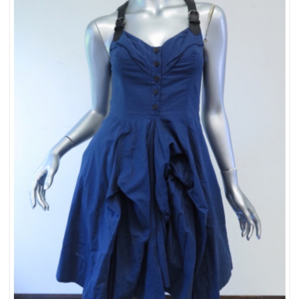 Allsaints Spitalfields Navy Blue Dress